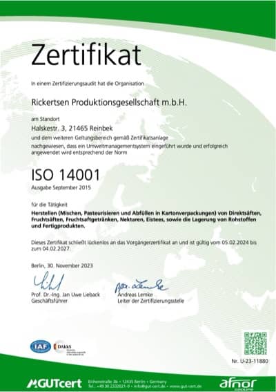 ISO 14001 DE 2023 2027